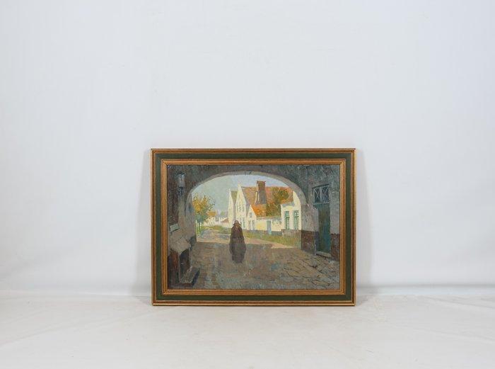 Hollandse School (XX) - Onder de bogen in Maastricht, Antiek en Kunst, Kunst | Schilderijen | Klassiek