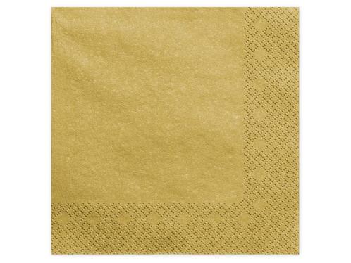Gouden Servetten 40cm 20st, Hobby en Vrije tijd, Feestartikelen, Nieuw, Verzenden