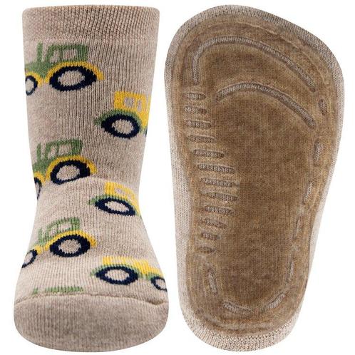 Antislipsok Beige met Groen/Gele Trekkers - Ewers-31/34 NIEU, Kinderen en Baby's, Kinderkleding | Schoenen en Sokken, Jongen, Nieuw