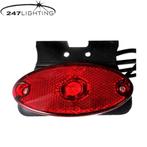 LED zijmarkeringslamp met beugel Rood 12/24V, Auto diversen, Aanhangwagen-onderdelen, Verzenden, Nieuw