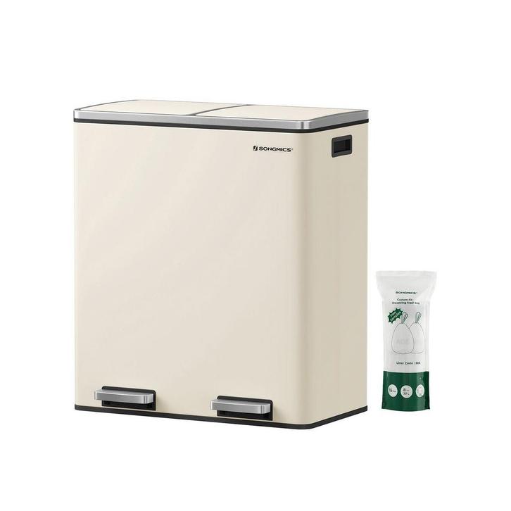 60L Duo Afvalbak | Tweedekansje | Bespaar nu!, Huis en Inrichting, Woonaccessoires | Prullenbakken, 40 liter of meer, Met pedaal