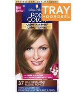 SCHWARZKOPF POLY COLOR CRÈME-HAARVERF 37 DONKERBLOND TRAY .., Verzenden, Nieuw