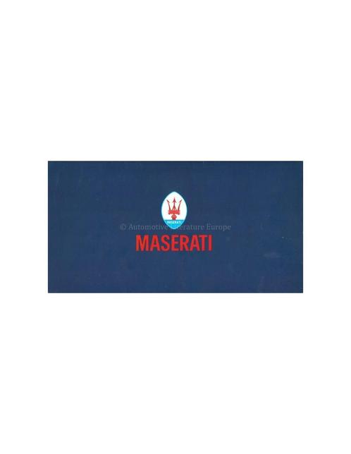 1976 MASERATI PROGRAMMA BROCHURE, Boeken, Auto's | Folders en Tijdschriften