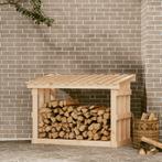 vidaXL Haardhoutrek 108x64,5x77 cm massief grenenhout wit, Huis en Inrichting, Verzenden, Nieuw