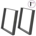 vidaXL Eettafelpoten 2 st U-vormig 100x(72-73) cm staal, Verzenden, Nieuw