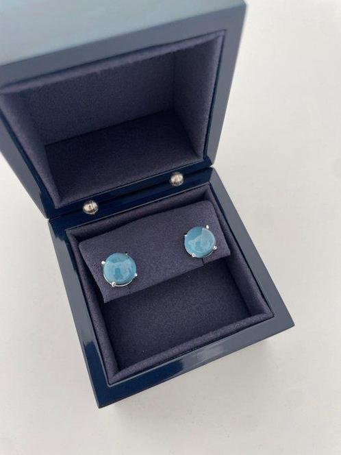 Oorbellen - 18 karaat Witgoud Topaas, Sieraden, Tassen en Uiterlijk, Oorbellen
