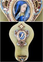 Antiek Wijwatervat - Grand Benitier : Marbre dOnyx & émail, Antiek en Kunst