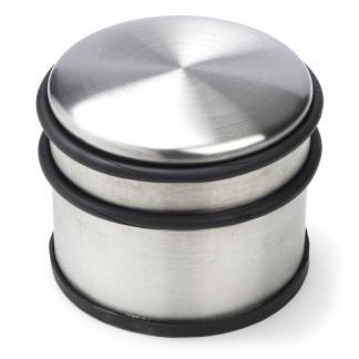Deurstopper | Perel | 7,5 cm x Ø 9 cm (RVS, Rubber), Huis en Inrichting, Woonaccessoires | Deurstoppers, Nieuw, Verzenden