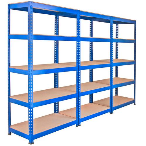 3 x Q-rax Stellingkasten - 90x50x183 cm - Blauw - 100%, Zakelijke goederen, Kantoor en Winkelinrichting | Magazijn, Stelling en Opslag