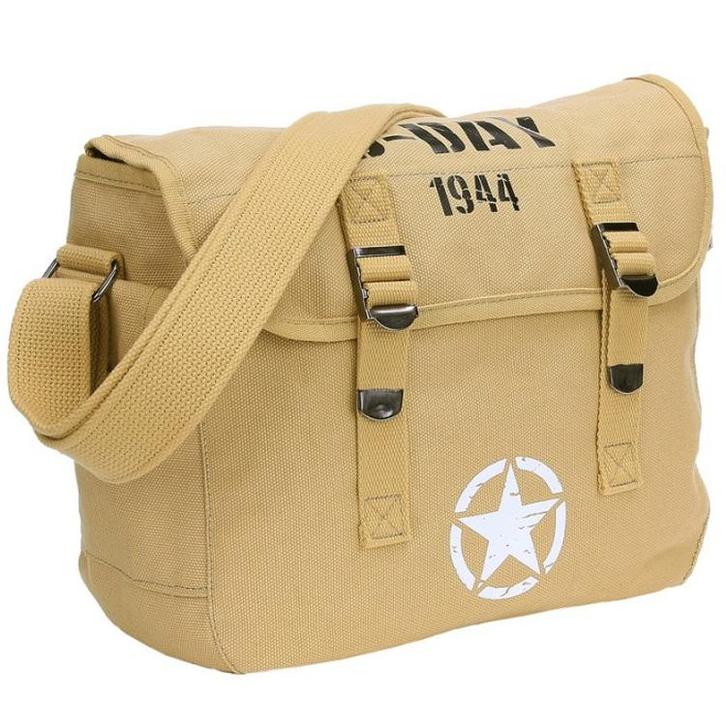 Schoudertas - Pukkel D-Day 1944 beige NIEUW, Sieraden, Tassen en Uiterlijk, Tassen | Schoudertassen, Wit, Nieuw, Ophalen of Verzenden