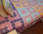 Bedsprei - 230 cm - 120 cm - Handgemaakte gehaakte quilt