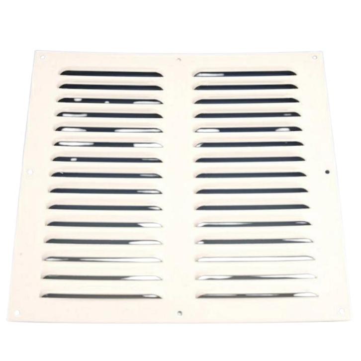 Aluminium schoepenrooster opbouw 400 x 400mm - WIT (1-4040W), Doe-het-zelf en Verbouw, Ventilatie en Afzuiging, Nieuw, Verzenden