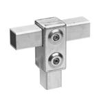 Buiskoppeling 90° Kort T-stuk  40 mm Aluminium Vierkant, Verzenden, Nieuw