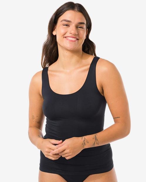 HEMA Dameshemd naadloos micro zwart, Kleding | Dames, Ondergoed en Lingerie, Verzenden