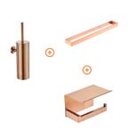 Toilet accessoires set Copper design met beugel, Verzenden, Nieuw