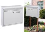 Hi Metalen Brievenbus - 36 x 12 x 32 cm - Wit, Tuin en Terras, Tuinsets en Loungesets, Verzenden, Nieuw