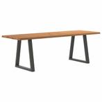 vidaXL Eettafel met natuurlijke rand 240x80x74 cm massief, Huis en Inrichting, Tafels | Eettafels, Verzenden, Nieuw
