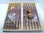 Bordspel - Backgammon et échiquier - Hout, gout,