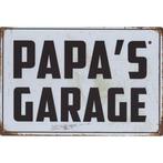 Wandbord -  Papa’s Garage, Ophalen of Verzenden, Nieuw