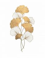 Elegante wanddecoratie GINKGO 110cm goud in filigrane, Huis en Inrichting, Woonaccessoires | Overige, Nieuw, Ophalen of Verzenden