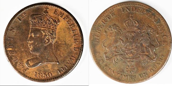Haiti 6-1/4 Centimes 1850, Postzegels en Munten, Munten | Amerika, Verzenden