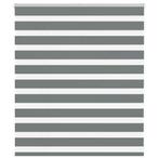 vidaXL Zebra rolgordijn 130x100 cm stofbreedte 125,9 cm, Huis en Inrichting, Verzenden, Nieuw, Grijs