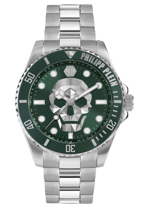 Philipp Plein PWOAA0622 The Skull Diver horloge 44 mm, Sieraden, Tassen en Uiterlijk, Horloges | Heren, Staal, Nieuw, Staal, Overige merken