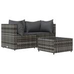 Loungeset Poly Rattan Grijs - Tweedekansje - Tuinmeubels!, Tuin en Terras, Tuinsets en Loungesets, 2 zitplaatsen, Rotan, Nieuw