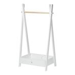 [en.casa] Kinder kledingrek Laxe 126x73x43 cm wit en houtkle, Huis en Inrichting, Kasten | Kledingkasten, Verzenden, Nieuw