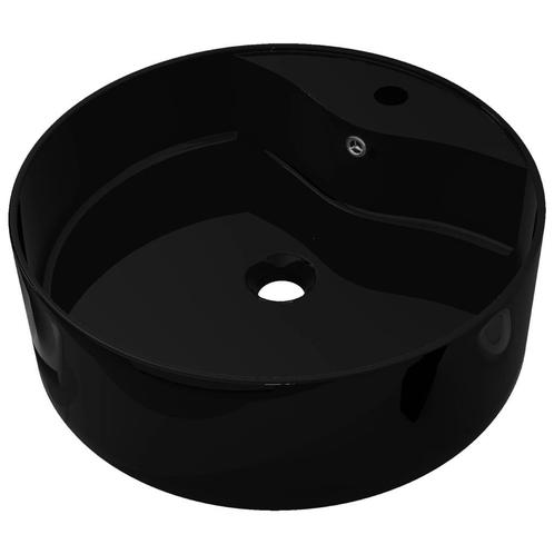 Keramische Wastafel Zwart 46,5cm | Retourdeal | Badkamer..., Doe-het-zelf en Verbouw, Sanitair, Nieuw, Wastafel, Ophalen of Verzenden