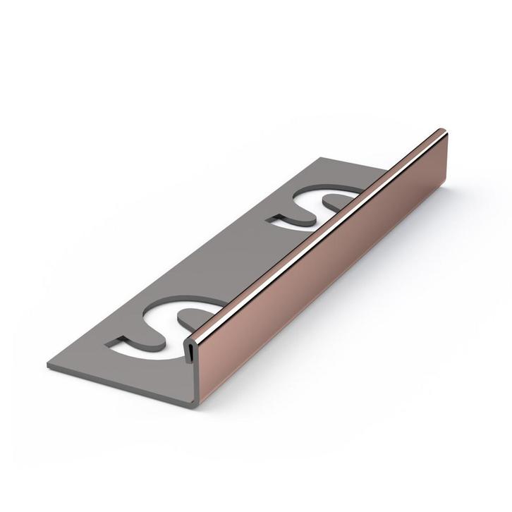 Tegelprofiel Faktum Recht RVS Koper Glans 11 mm - 250 cm, Doe-het-zelf en Verbouw, Sanitair, Ophalen of Verzenden