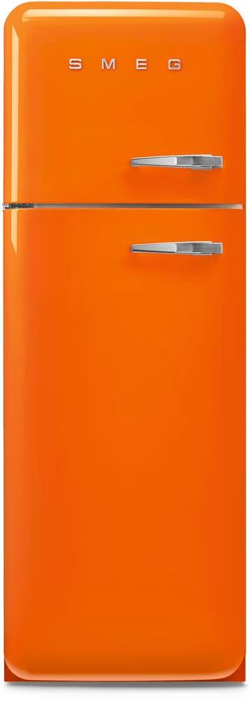 Smeg FAB30LOR6 retro jaren 50 koelkast - oranje - linksdraai, Witgoed en Apparatuur, Koelkasten en IJskasten, 150 tot 200 liter