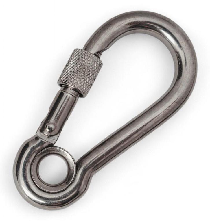 Rvs Karabijnhaken met oog en schroef 4x40, Doe-het-zelf en Verbouw, IJzerwaren en Bevestigingsmiddelen, Verzenden