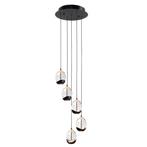 High light | Hanglamp | Zwart | Clear Egg | 5 lichts | Ø30cm, Huis en Inrichting, Lampen | Hanglampen, Ophalen of Verzenden, Nieuw