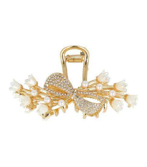 Haarspeld Klem Strik Strass Steentjes Bloem Parel Metaal ..., Sieraden, Tassen en Uiterlijk, Uiterlijk | Haarverzorging, Verzenden