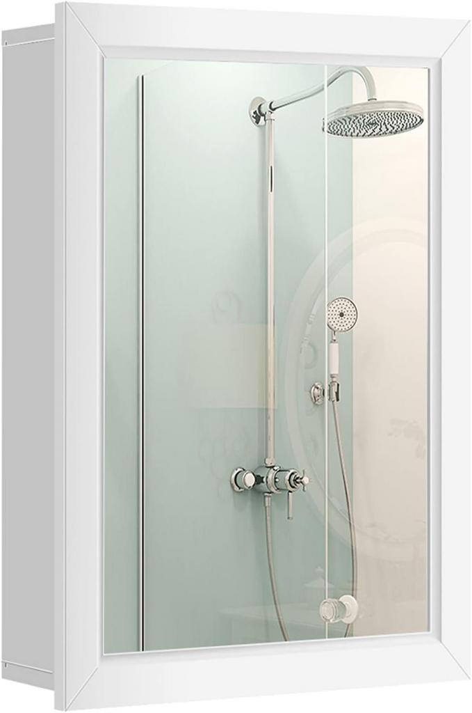 COSTWAY Spiegelkast voor badkamer, wandkast met spiegel, bad, Huis en Inrichting, Woonaccessoires | Overige, Zo goed als nieuw