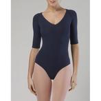 Zwart balletpak voor dames - Halve mouwen - Hoge rug - V-hal, Sport en Fitness, Ballet, Verzenden, Nieuw