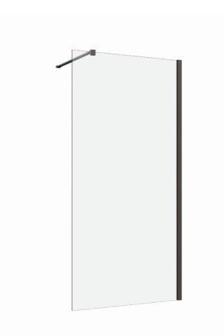 Douchewand inloopdouche 100 x 200 cm geborsteld zwart, Doe-het-zelf en Verbouw, Sanitair, Bad, Nieuw, Glas, Ophalen of Verzenden