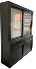 Buffetkast antraciet design 180cm, Huis en Inrichting, Kasten | Buffetkasten, Ophalen of Verzenden, Nieuw