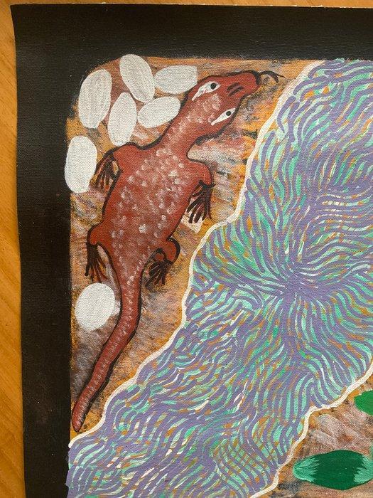 Shirley Namatjira en de traditionele bush-geneeskunde. -, Antiek en Kunst, Kunst | Niet-Westerse kunst