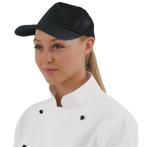 Whites baseball cap zwart | Polyester/katoen Whites Chefs, Verzenden, Nieuw in verpakking
