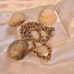 18 Krt. Bicolor gouden fantasie collier | 45 cm (witgoud), Sieraden, Tassen en Uiterlijk, Kettingen, Ophalen of Verzenden, Gebruikt