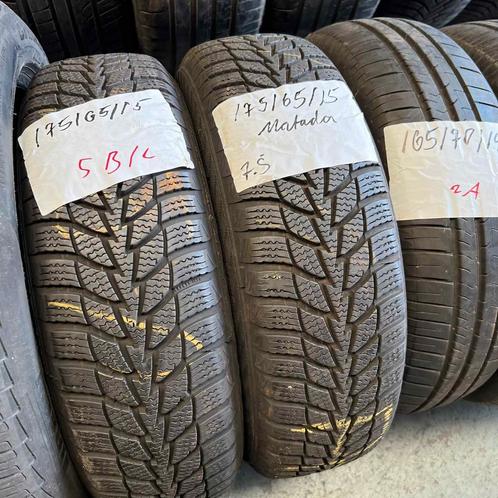 2 x Matador 175-65-15 Winterbanden 7,5mm, Auto-onderdelen, Banden en Velgen, 15 inch, Winterbanden, 175 mm, Personenwagen, Gebruikt