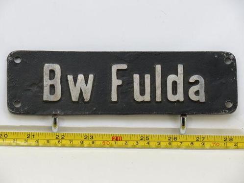 Lokschild BW Fulda (Spoorwegen 1:1), Verzamelen, Spoorwegen en Tramwegen, Overige typen, Gebruikt, Ophalen of Verzenden