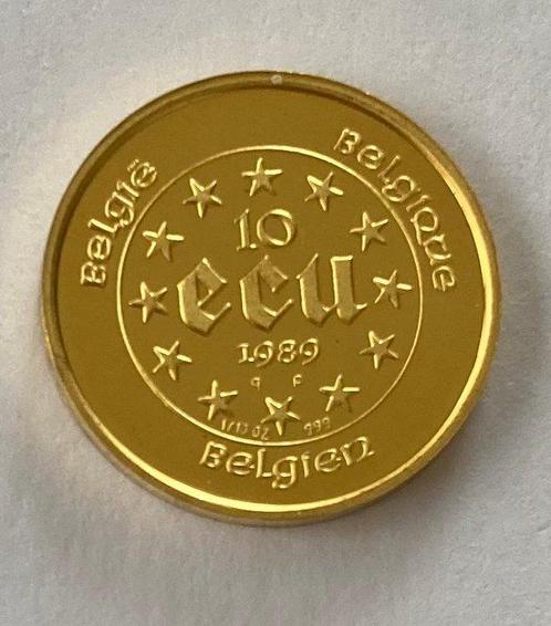 België. 10 Ecu 1989 Charles-Quint 1/10 Gold .999, Postzegels en Munten, Munten | Nederland