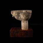 Islamitisch Vroege islamitische marmeren olielamp met, Antiek en Kunst