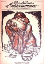 Spotprent Kritiek op hamsteren door Nederlandse elite tij..., Antiek en Kunst, Kunst | Litho's en Zeefdrukken, Verzenden