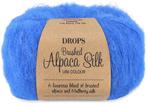 DROPS Brushed Alpaca Silk Uni Colour - 26 kobaltblauw - Wo, Ophalen of Verzenden, Nieuw