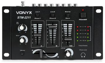Retourdeal - SkyTec STM-2211B 4-Kanaals mengpaneel - Zwart