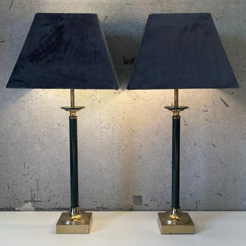 Kullmann Lampen - Tafellamp - Messing, Metaal, stof - Twee, Antiek en Kunst, Curiosa en Brocante